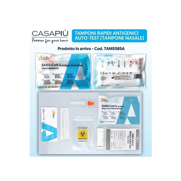 Test Rapido per l'antigene
SARS-CoV-2 (Tampone Nasale)