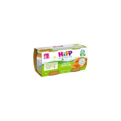 HIPP OMOGENIZZATO CAROTE E LENTICCHIE 2X80G