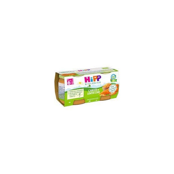 HIPP OMOGENIZZATO CAROTE E LENTICCHIE 2X80G