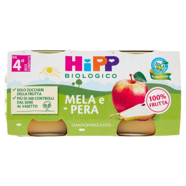 HIPP OMOGENIZZATO MELA PERA 2X80G