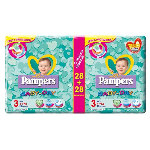PAMPERS BABY DRY TAGLIA 3