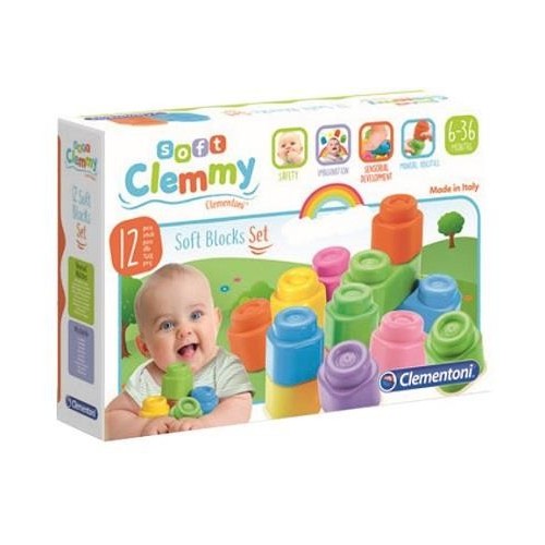CLEMENTONI 
Soft Clemmy- Confezione 12 mattoncini