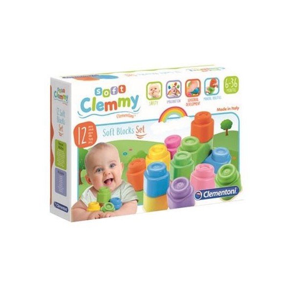 CLEMENTONI 
Soft Clemmy- Confezione 12 mattoncini