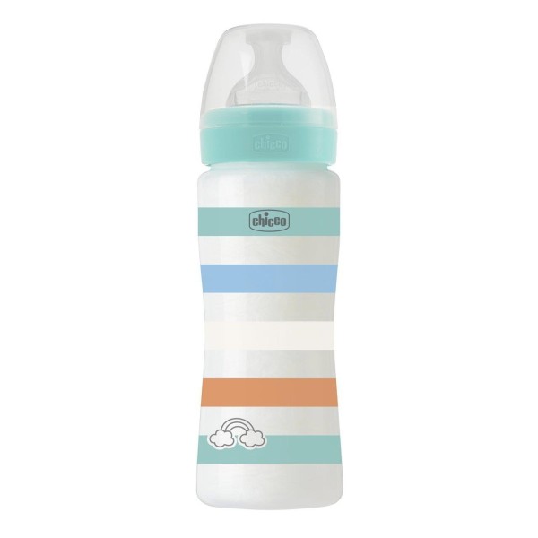 CHICCO BIBERON 330ML AZZ 4M+