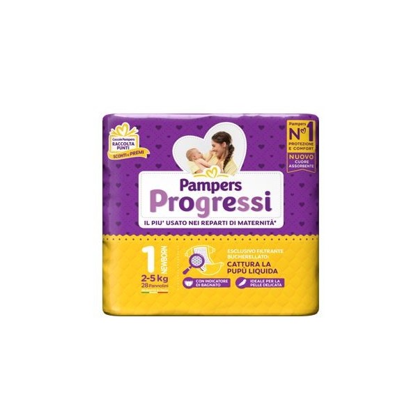 PAMPERS PROGRESSI TAGLIA 1 
2/5KG