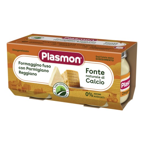 PLASMON OMOGENIZZATO 
FORMAGGINO FUSO CON PARMIGGIANO REGGIANO