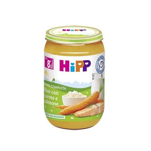 HiPP
Riso con carote e salmone