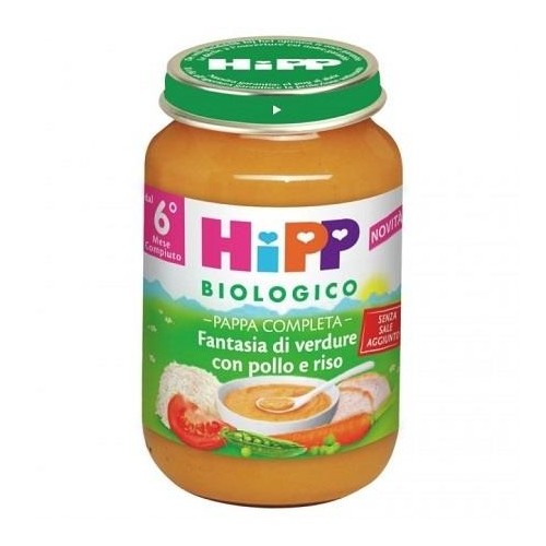 HiPP
Fantasia di verdure
con pollo e riso
