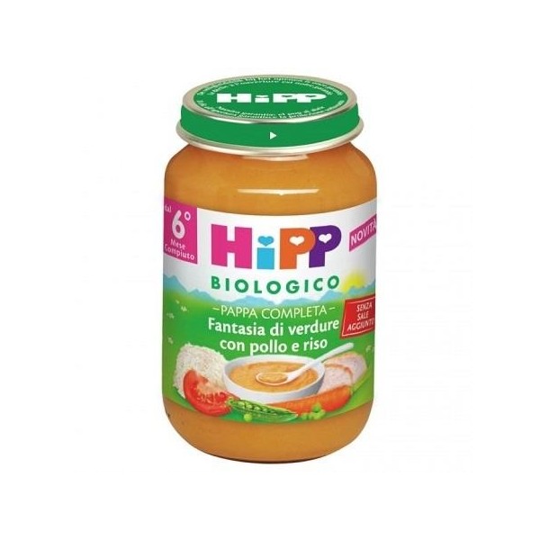 HiPP
Fantasia di verdure
con pollo e riso